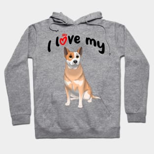 I Love My Red Australian Cattle Dog Red Heeler Hoodie